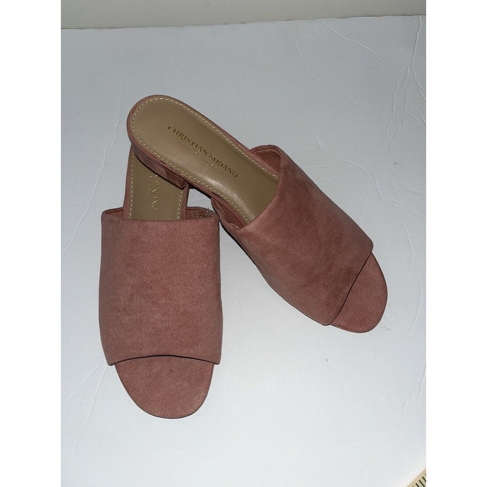Christian Siriano For Payless Sz 8‎ Sandals Shoes Pink Faux Suede